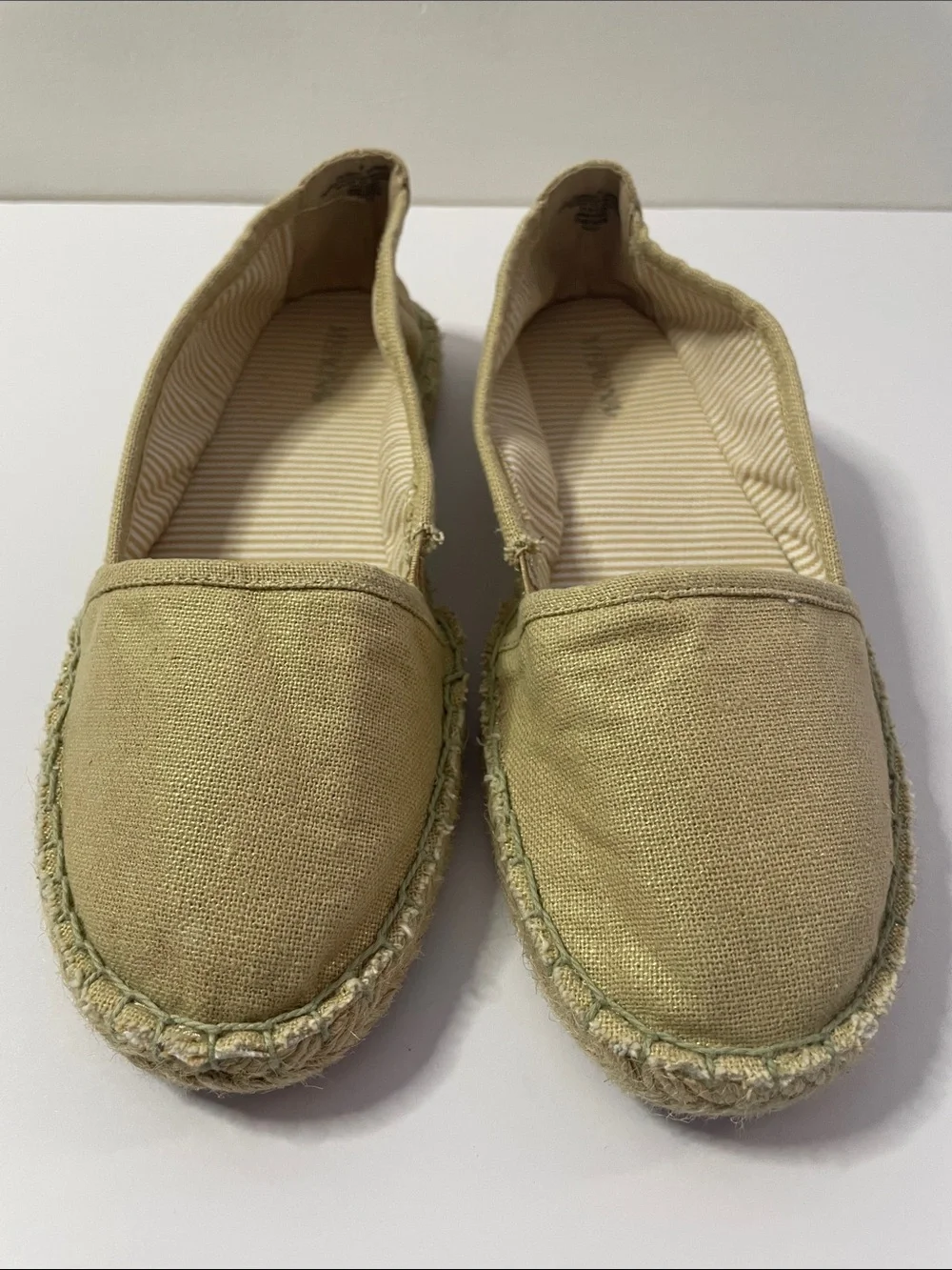 Espadrille Flats Beige Gold Merona Women’s 8